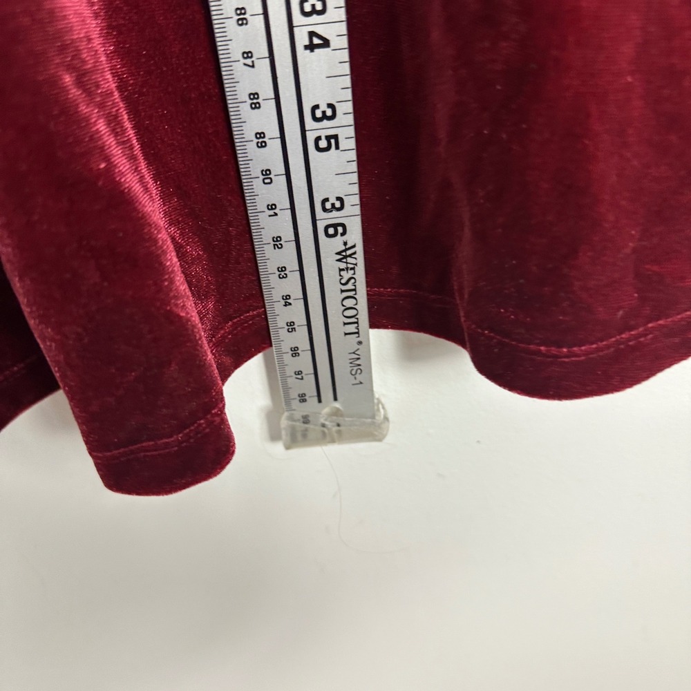 Old Navy Red Velvet Square Neck Long Sleeve Dress Womens Size XXL NEW Velour NWT - Picture 14 of 16